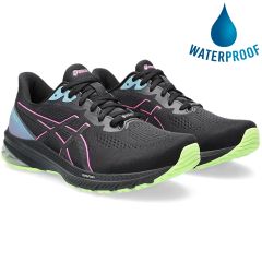 Asics Women's GT-1000 12 GTX Waterproof Running Shoes - Black Hot Pink