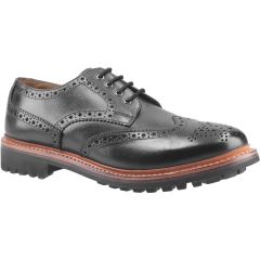Cotswold Men's Quenington Commando Brogue Shoes - Black