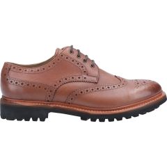 Cotswold Mens Quenington Commando Brogue Shoes - Brown