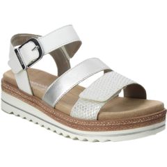 Remonte Women's D0Q55-90 Comfort Sandals - Ice Silver Weiss