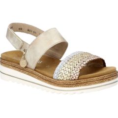 Remonte Women's Slingback Comfort Sandals - Copper Gold Silver