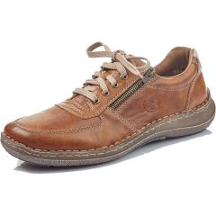 Rieker Mens 03030 Wide Fit Shoes - Sherry Cliff Brown