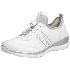 Rieker Women's L3529-80 Slip On Shoe - White Silver