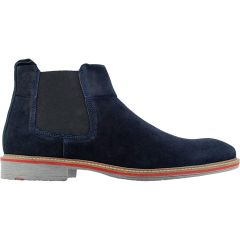 Roamers Mens Suede Leather Chelsea Boots - Navy Blue