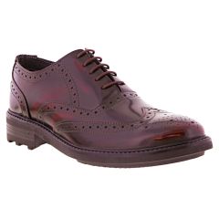 Mens Romers Ted Lace Up Oxford Formal Leather Brogues Shoes - Oxblood