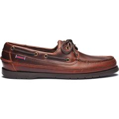 Sebago Men's Schooner Vintage Leather Boat Deck Shoes - Brown 925