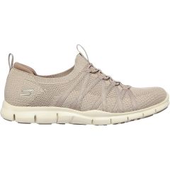 Skechers Womens Gratis Chic Newness Slip On Trainers - Taupe