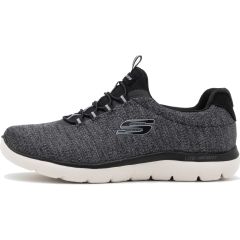 Skechers Mens Summits Forton Wide Fit Trainers - Black White