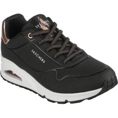 Skechers Womens Uno Shimmer Away Trainers - Black