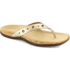 Strive Womens Saria Toe Post Sandals - Gold Metallic