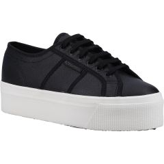 Superga Womens 2790 Leather Trainers - Black