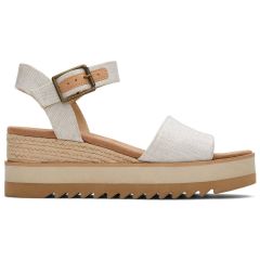 Toms Womens Diana Wedge Sandals - Natural Canvas