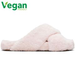 Toms Womens Susie Coss Over Vegan Slippers - Pink Faux Fur