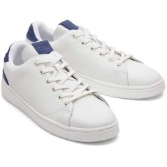 Toms Mens Travel Lite 2.0 Low Trainers - White Blue Leather