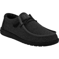 Hey Dude Men's Wally Sox Shoes - Micro Total Black