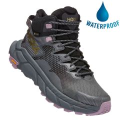 Hoka Women's Trail Code GTX Waterproof Walking Boots - Black Castlerock