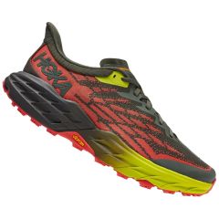 Hoka Speedgoat 5 Wide Fit Trail Running Shoes - Thyme Fiesta