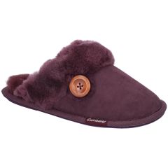 Cotswold Women's Lechlade Sheepskin Slippers - Purple