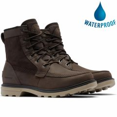 Sorel Mens Carson Storm Waterproof Ankle Boot - Blackened Brown Khaki