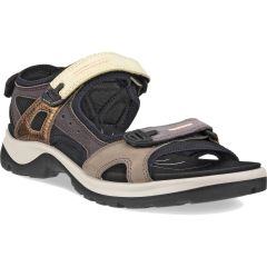 Ecco Shoes Womens Offroad Leather Walking Sandals - Multicolour Shale