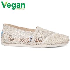 Toms Womens Classic Espadrille Vegan Shoes - Natural Crochet