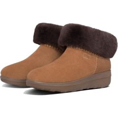 FitFlop Womens Mukluk Shorty III Warm Lined Ankle Boots - Chestnut