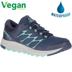 Merrell Womens Wildwood GTX Vegan Waterproof Walking Shoe - Navy