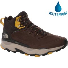 North Face Men's Vectiv Exploris Mid FL Ltr Waterproof Walking Boots  - Deep Brown TNF Black