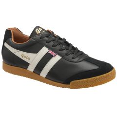 Gola Made In England Mens Harrier Elite Trainers - Black Off White