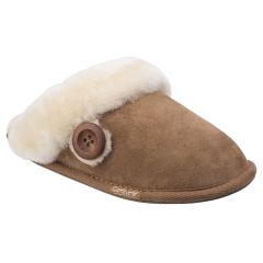 Cotswold Womens Lechlade Sheepskin Slippers - Chestnut
