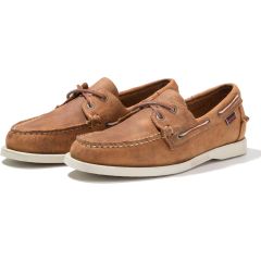 Sebago Mens Dockside Portland Leather Boat Deck Shoes - Brown Tan