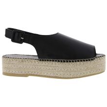 Overveje kæmpe stor Unravel Vagabond Womens Celeste Adjustable Espadrille Platform Sandals - Black