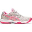 Asics Womens Gel Dedicate 6 All Court Tennis Shoes - Oyster Grey Pink Cameo