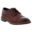 Base London Mens Butler Brogue Shoes - Burnished Rosewood