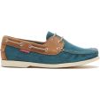 Chatham Womens Bantham Deck Boat Shoes - Blue Tan
