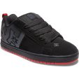 DC Mens Court Graffik SQ Skate Shoes - Black Grey Red