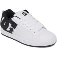 DC Mens Court Graffik Skate Shoes - White Black Black
