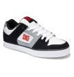 DC Mens Pure Skate Shoes - Black White Grey
