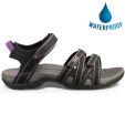 Teva Womens Tirra Adjustable Walking Sandals - Black Grey