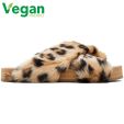 Toms Womens Susie Cross Over Vegan Slippers - Natural Leopard