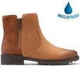Sorel Womens Emelie II Zip Waterproof Boots - Taffy Leather