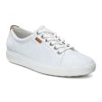 Ecco Shoes Womens Soft 7 Leather Trainers - White