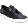 Ecco Womens Soft 7 Leather Trainers - Black
