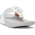 FitFlop Womens Walkstar Wide Fit Toe Post Sandals - Silver