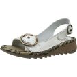Fly London Womens Tram Sandals - Off White