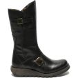 Fly London Womens Mes 2 Wedge Zip Up Boots - Black