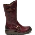 Fly London Womens Mes 2 Wedge Zip Up Boots - Purple