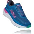 Hoka One One Womens Bondi 7 Running Shoes - Vallarta Blue Phlox Pink