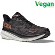 Hoka Womens Clifton 9 Vegan Running Shoes - Black Copper