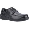 Hush Puppies Mens Theo Wide Fit Shoes - Black